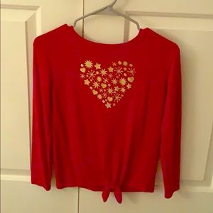 Cute heart kids top